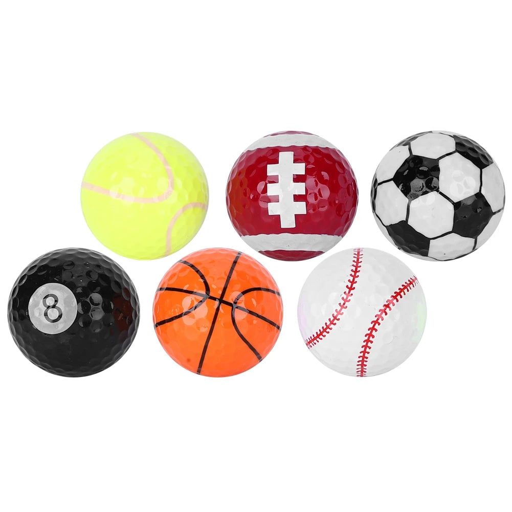 Sporty golf balls