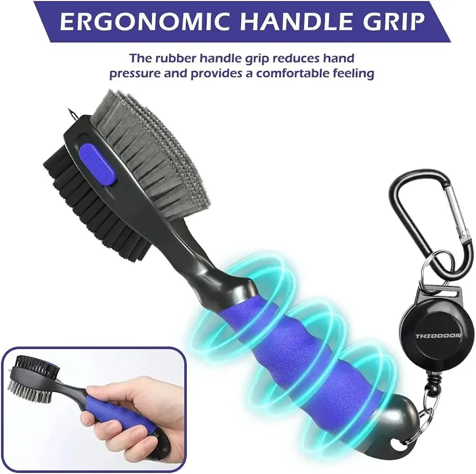 Magnetic golf brush cleaner