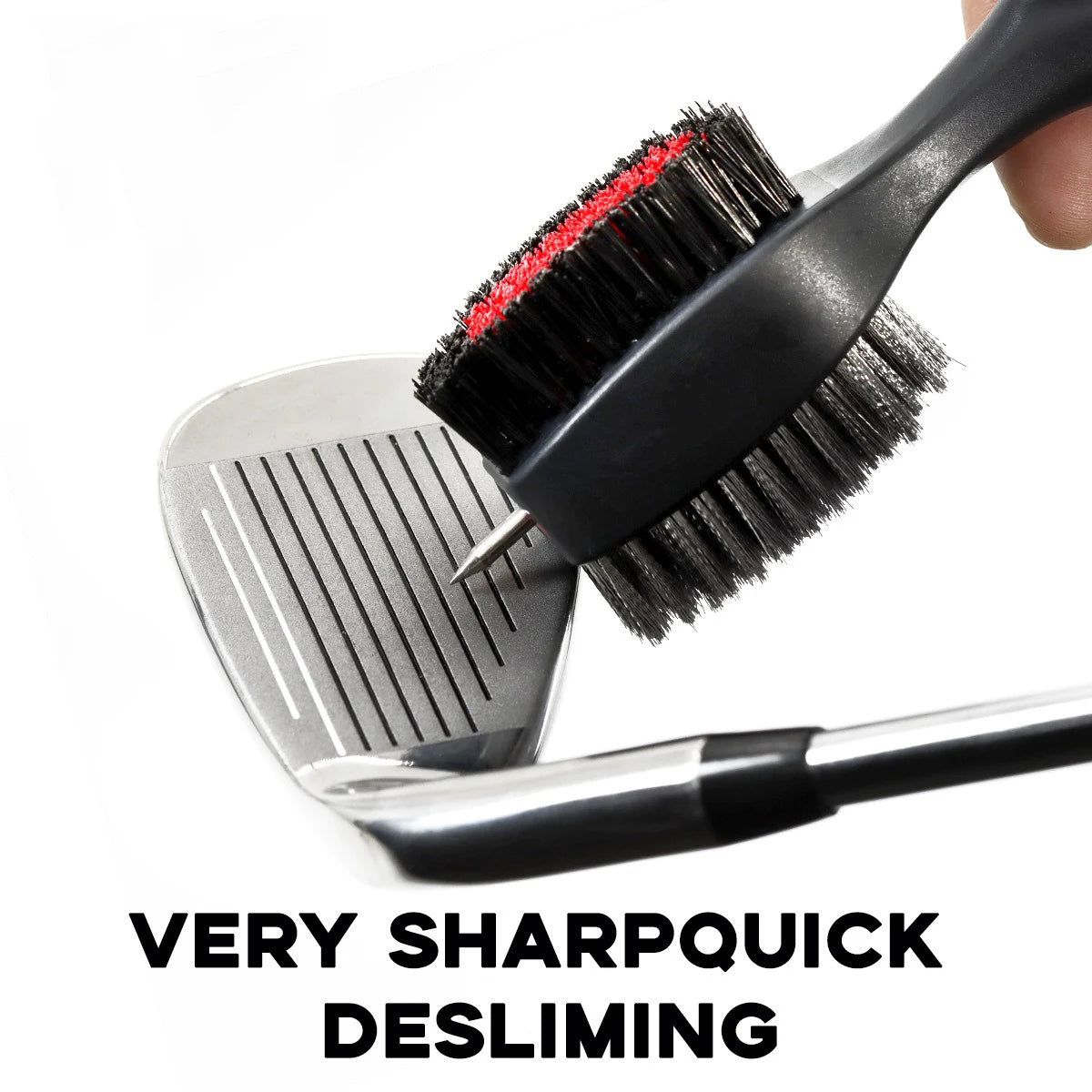 Magnetic golf brush cleaner