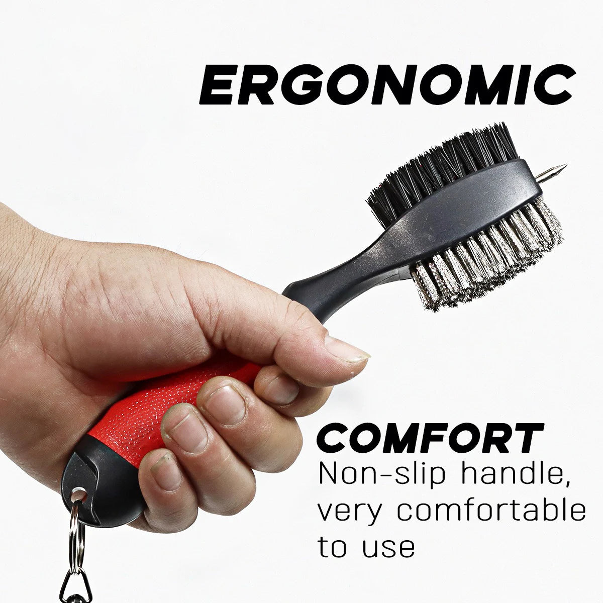 Magnetic golf brush cleaner